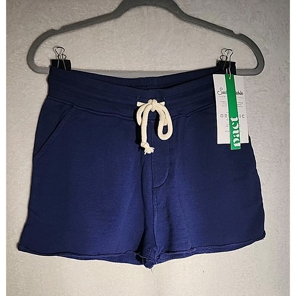 Pact 100% Organic Cotton Women's Midnight Blue Sweat Shorts XS New With Tags
